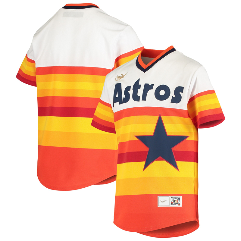 2020 MLB Youth Houston Astros Nike White Home Cooperstown Collection Team Jersey 1